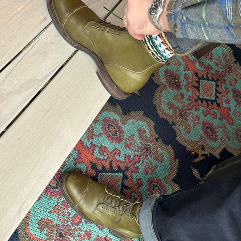 Viberg Service Boot PCT in Shinki Olive Latigo Horsehide