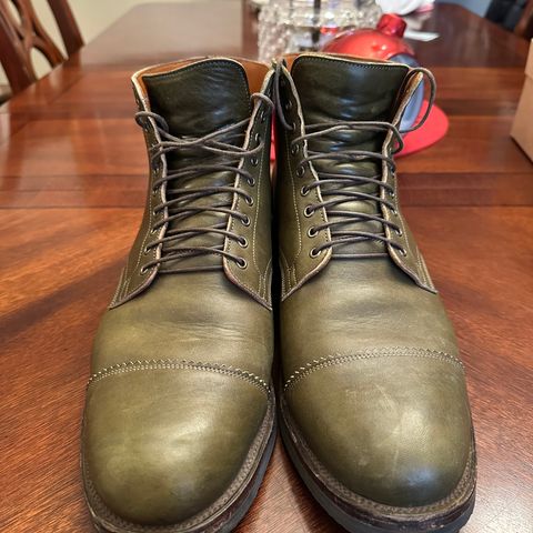 Viberg Service Boot PCT in Shinki Olive Latigo Horsehide