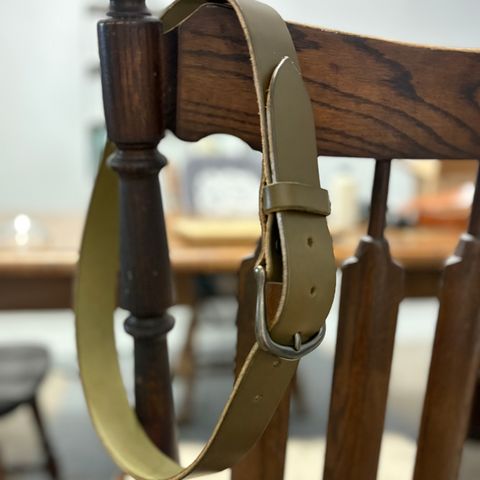 DIY Belt in Wickett & Craig Olive English Bridle