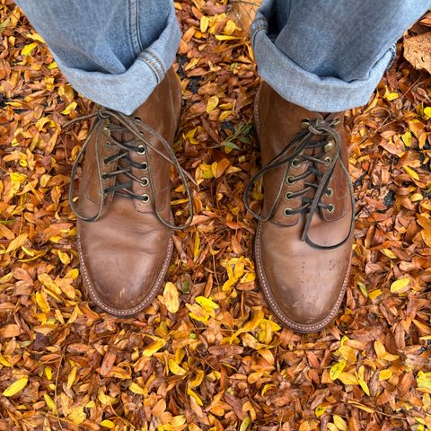 Grant Stone Diesel Boot in Horween Dune Chromexcel