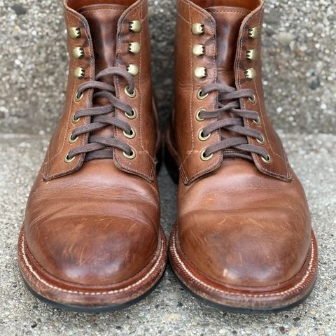 Grant Stone Diesel Boot in Horween Dune Chromexcel