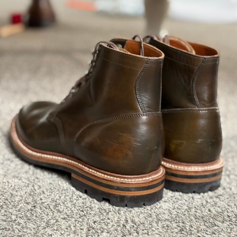 Grant Stone Diesel Boot in Horween Dark Olive Chromexcel