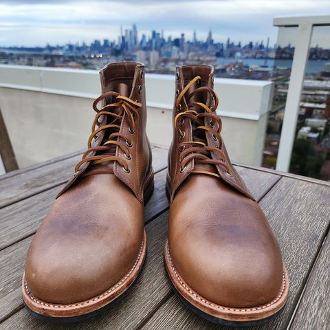 Oak Street Bootmakers Trench Boot in Horween Natural Chromexcel