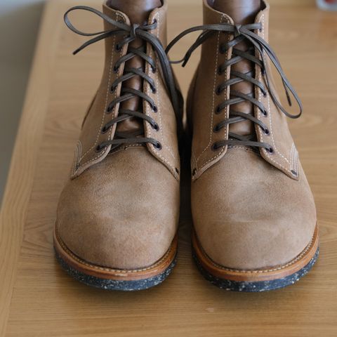 View photo of Viberg Boondocker in Horween Natural Chromexcel Roughout