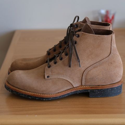 View photo of Viberg Boondocker in Horween Natural Chromexcel Roughout