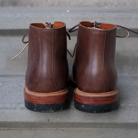 View photo of Viberg Wholecut Derby Boot in Maryam 1071 Horsebutt