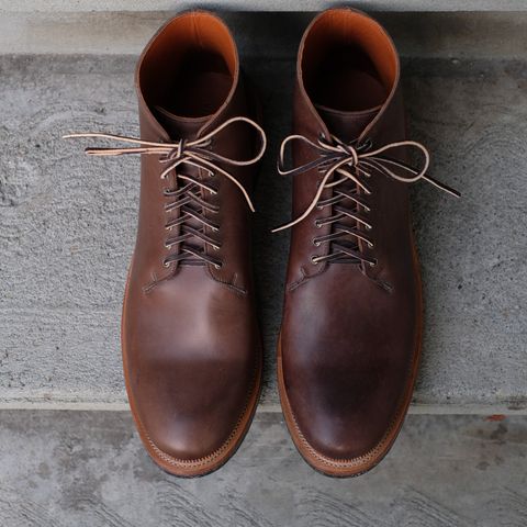 View photo of Viberg Wholecut Derby Boot in Maryam 1071 Horsebutt