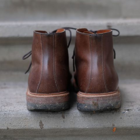 View photo of Viberg Wholecut Derby Boot in Maryam 1071 Horsebutt