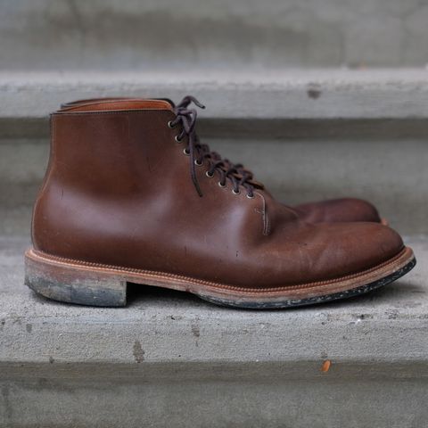 View photo of Viberg Wholecut Derby Boot in Maryam 1071 Horsebutt