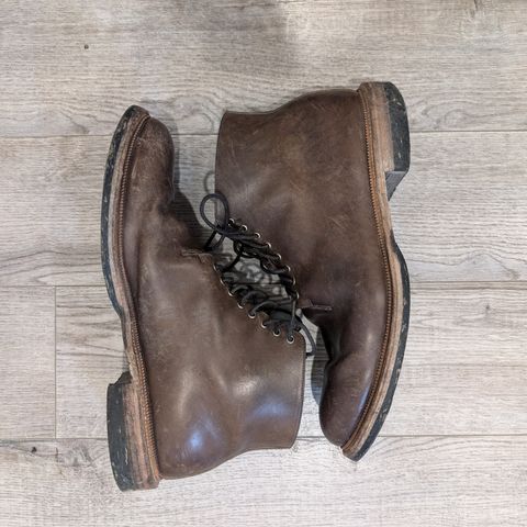 View photo of Viberg Wholecut Derby Boot in Maryam 1071 Horsebutt