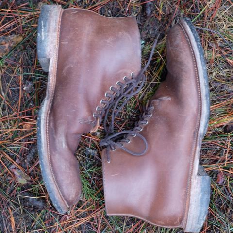 View photo of Viberg Wholecut Derby Boot in Maryam 1071 Horsebutt