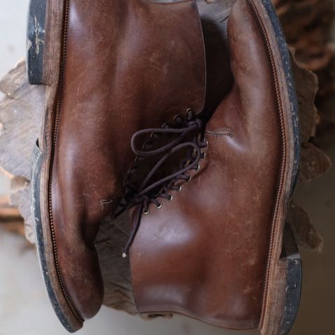 Viberg Wholecut Derby Boot in Maryam 1071 Horsebutt