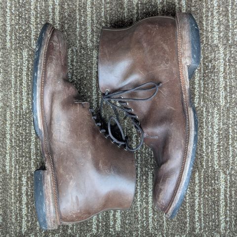 Viberg Wholecut Derby Boot in Maryam 1071 Horsebutt