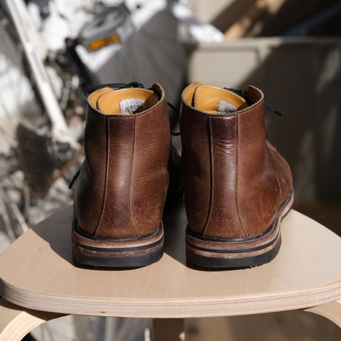 View photo of Viberg Wholecut Derby Boot in Horween Rowdy Dachshund