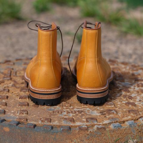 Viberg Officer Boot in Shinki Camel Latigo Horsehide