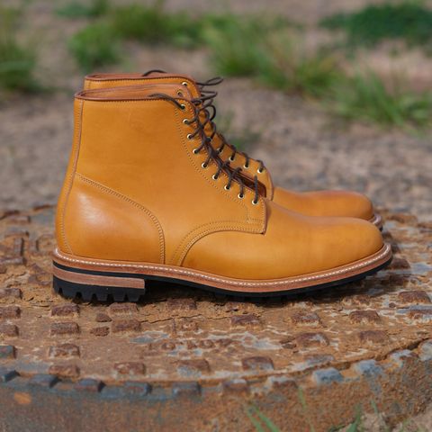 Viberg Officer Boot in Shinki Camel Latigo Horsehide