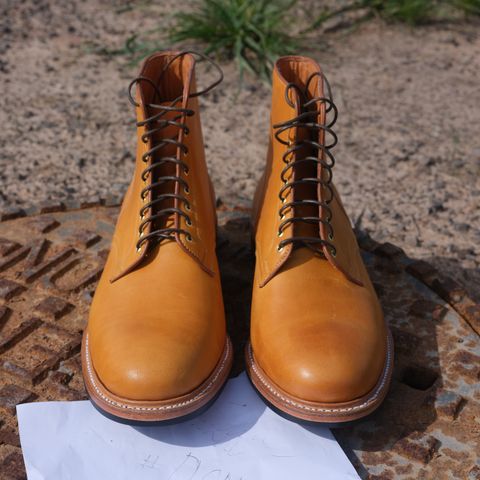 Viberg Officer Boot in Shinki Camel Latigo Horsehide