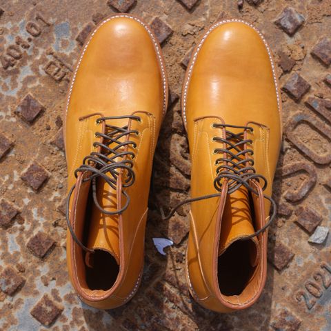 Viberg Officer Boot in Shinki Camel Latigo Horsehide