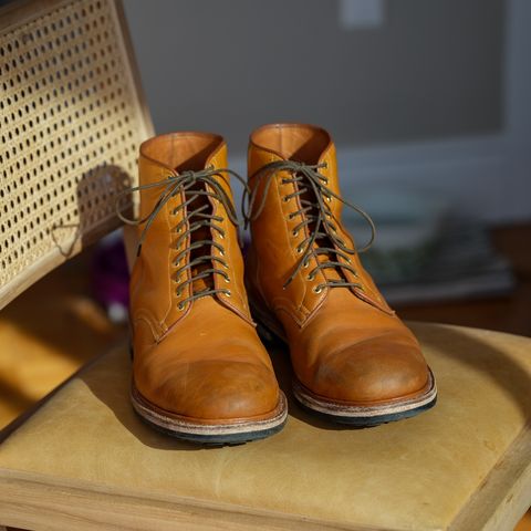 Viberg Officer Boot in Shinki Camel Latigo Horsehide