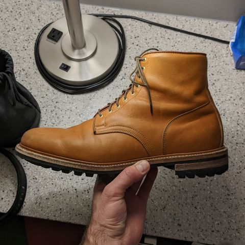Viberg Officer Boot in Shinki Camel Latigo Horsehide