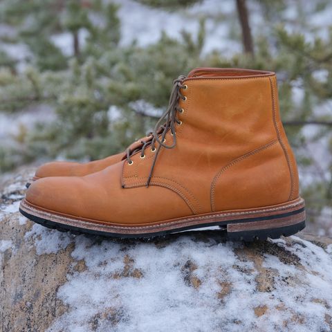 Viberg Officer Boot in Shinki Camel Latigo Horsehide