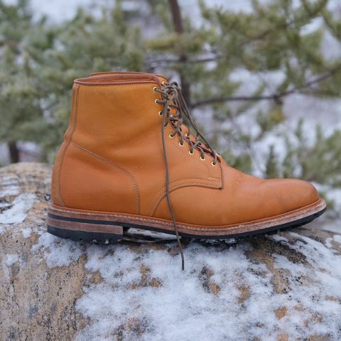 Viberg Officer Boot in Shinki Camel Latigo Horsehide
