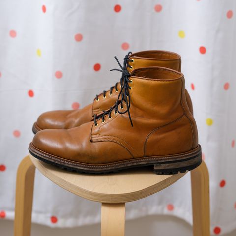 Viberg Officer Boot in Shinki Camel Latigo Horsehide