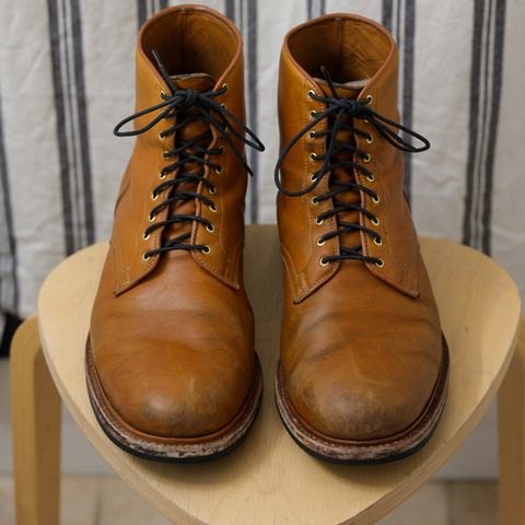 Viberg Officer Boot in Shinki Camel Latigo Horsehide