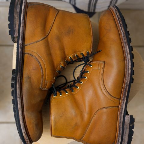 Viberg Officer Boot in Shinki Camel Latigo Horsehide