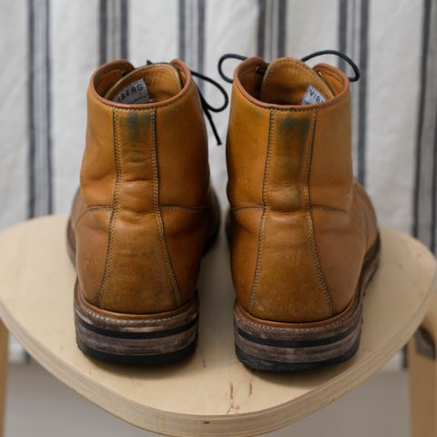 View photo of Viberg Officer Boot in Shinki Camel Latigo Horsehide