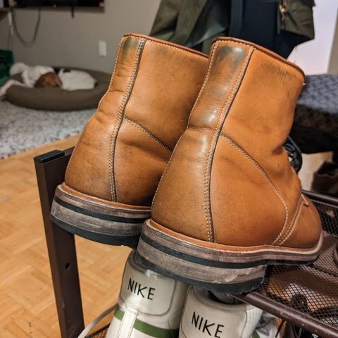 View photo of Viberg Officer Boot in Shinki Camel Latigo Horsehide