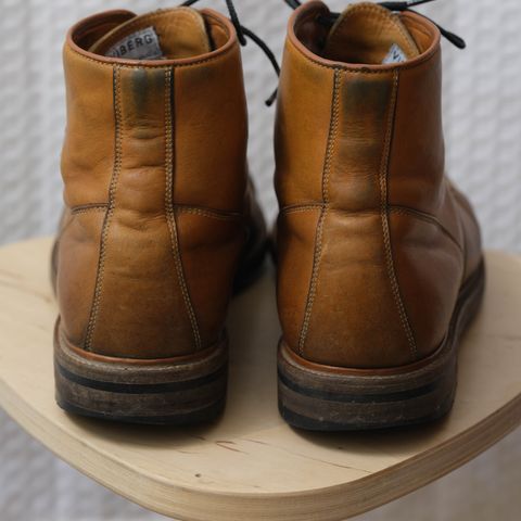 View photo of Viberg Officer Boot in Shinki Camel Latigo Horsehide