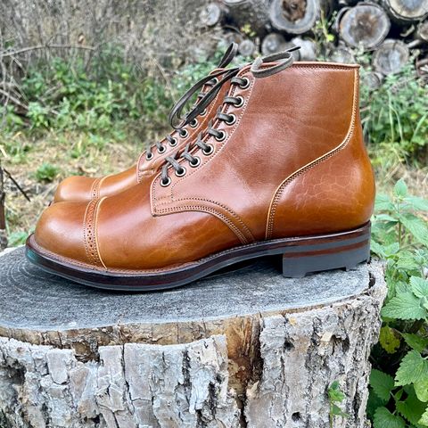 Viberg Service Boot BCT in Shinki Cognac Teacore Horsebutt