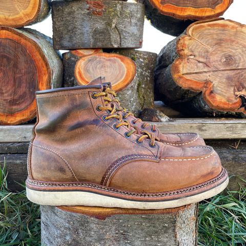 View photo of Red Wing 6-Inch Classic Moc in S.B. Foot Copper Rough and Tough