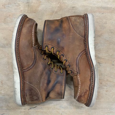 View photo of Red Wing 6-Inch Classic Moc in S.B. Foot Copper Rough and Tough