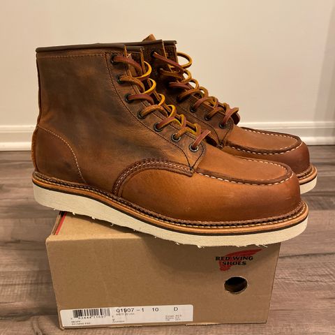 View photo of Red Wing 6-Inch Classic Moc in S.B. Foot Copper Rough and Tough