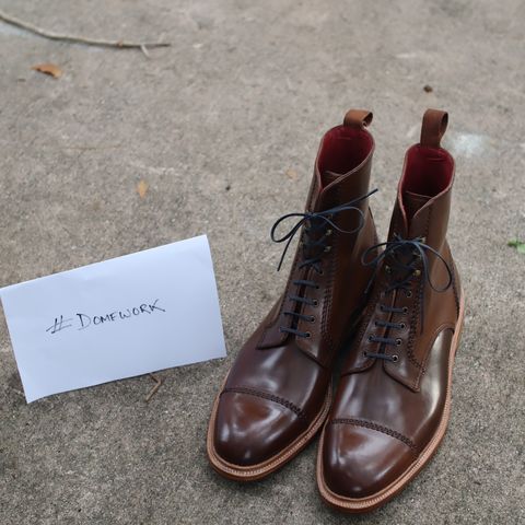 Carmina Unlisted Model in Horween Armagnac Shell Cordovan
