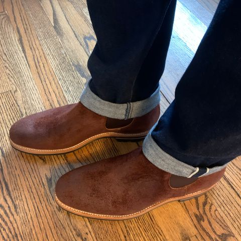 Grant Stone Chelsea Boot in Seidel Aged Bark Roughout