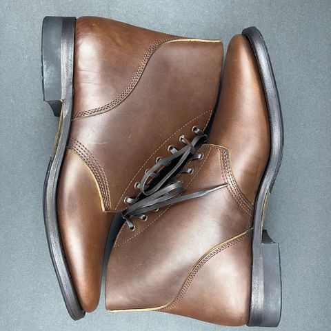 View photo of SKOOB M-43 Service Shoes in Brown Italian Horsebutt