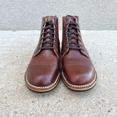 Viberg Boondocker BCT in Horween Pigment Brown Workshoe Butt