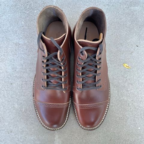 Viberg Boondocker BCT in Horween Pigment Brown Workshoe Butt