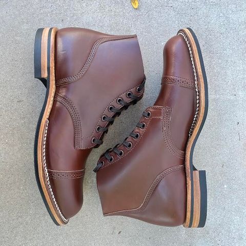 Viberg Boondocker BCT in Horween Pigment Brown Workshoe Butt