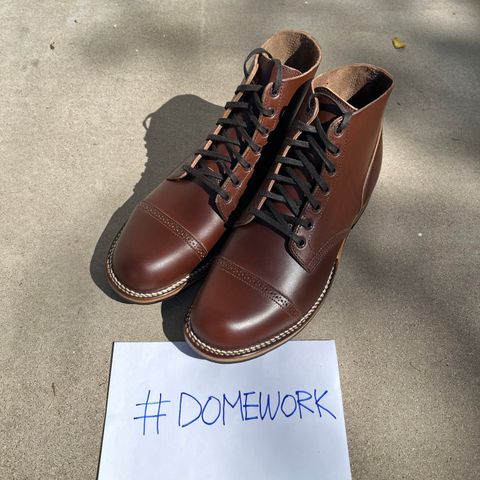 Viberg Boondocker BCT in Horween Pigment Brown Workshoe Butt