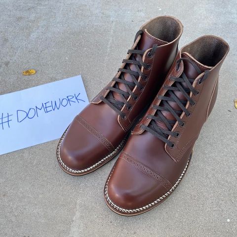 Viberg Boondocker BCT in Horween Pigment Brown Workshoe Butt