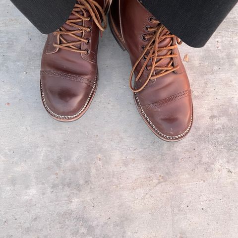 Viberg Boondocker BCT in Horween Pigment Brown Workshoe Butt
