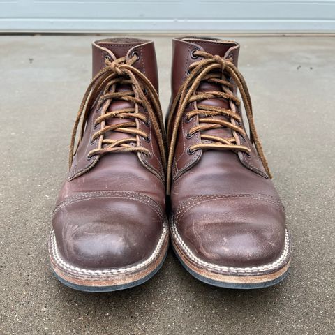 Viberg Boondocker BCT in Horween Pigment Brown Workshoe Butt
