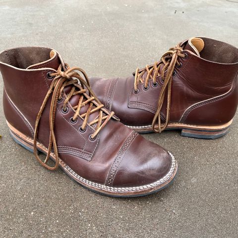 Viberg Boondocker BCT in Horween Pigment Brown Workshoe Butt