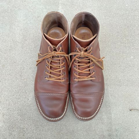 Viberg Boondocker BCT in Horween Pigment Brown Workshoe Butt