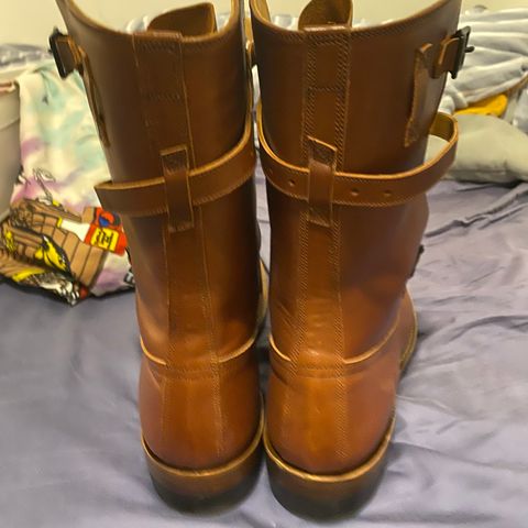 Eastman Leather Tanker Boots in Russet Brown Horsehide