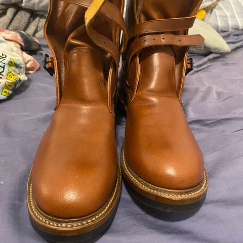 Eastman Leather Tanker Boots in Russet Brown Horsehide